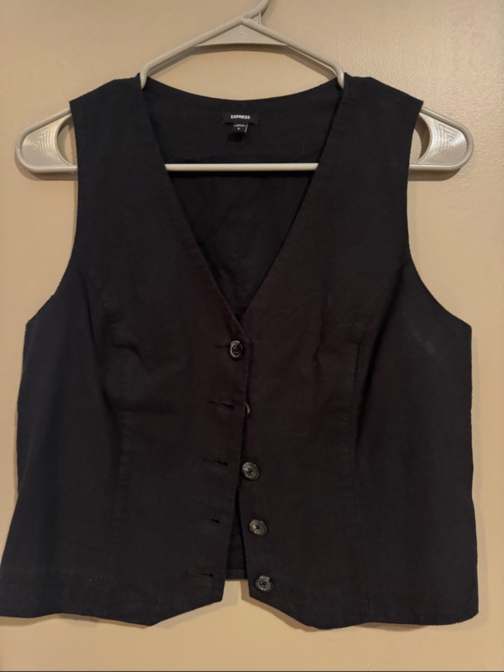 Express Black Women's Button-Front Vest